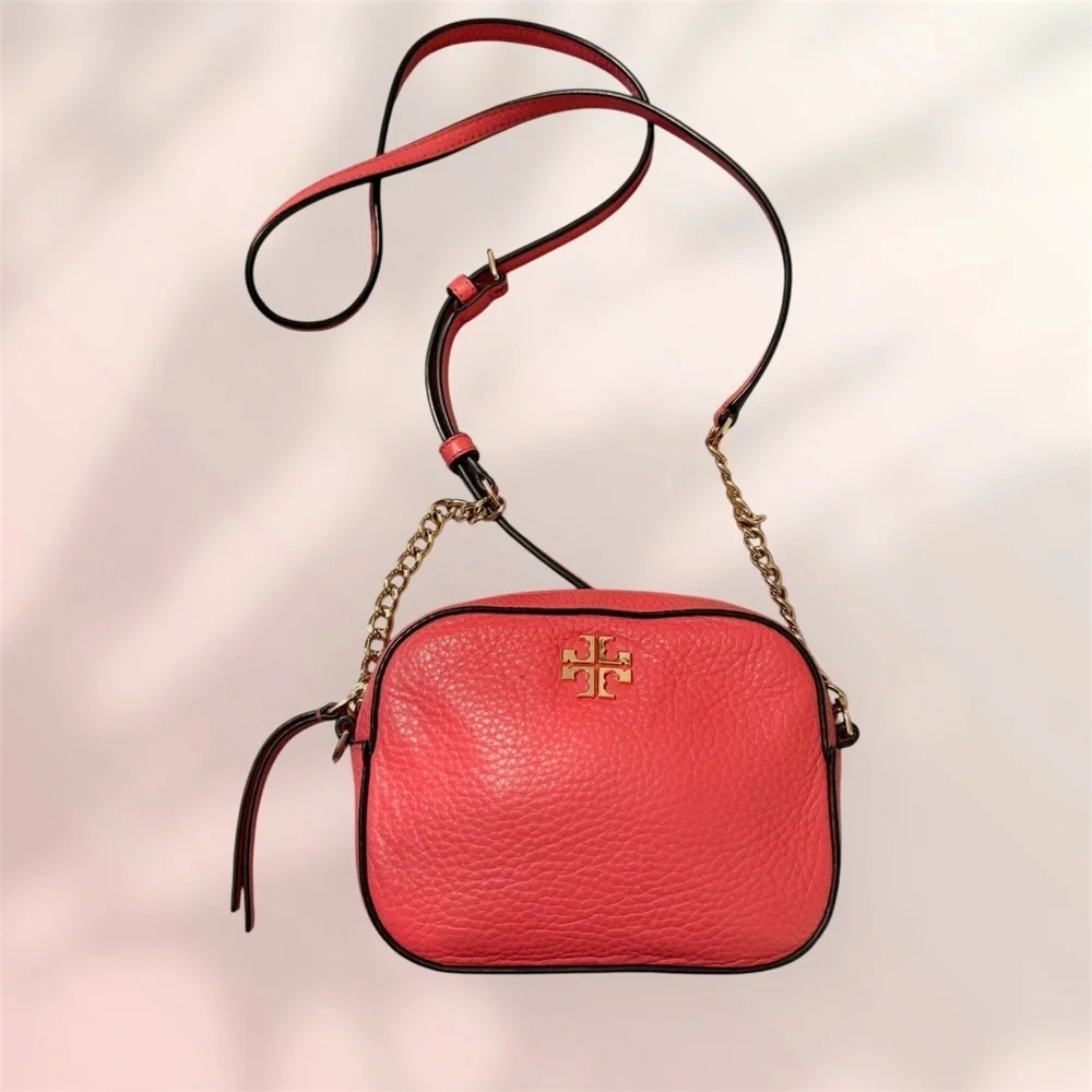Tory Burch Pink Mini Miller Leather Crossbody Bag
